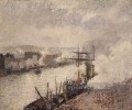 Steamboats in the Port of Rouen 1896 postCamille Pissarro